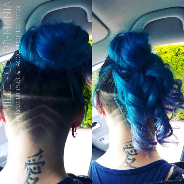 Merci Camille :) Coloration Cheveux Bleu Lagon – Directions | Color-Mania