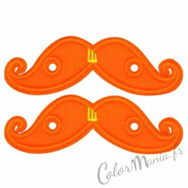 Moustaches Orange Fluo pour Chaussures Shwings