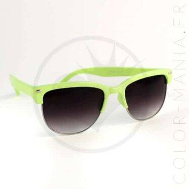 Lunettes de Soleil type Clubmaster Vert Amande | Color-Mania
