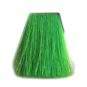 Résultat estimé coloration vert Electric Lizard Manic Panic sur mèche de cheveux