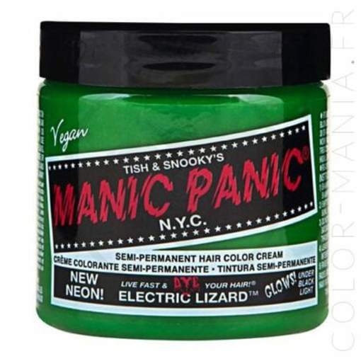 Coloration Cheveux Vert Electric Lizard UV - Manic Panic | Color-