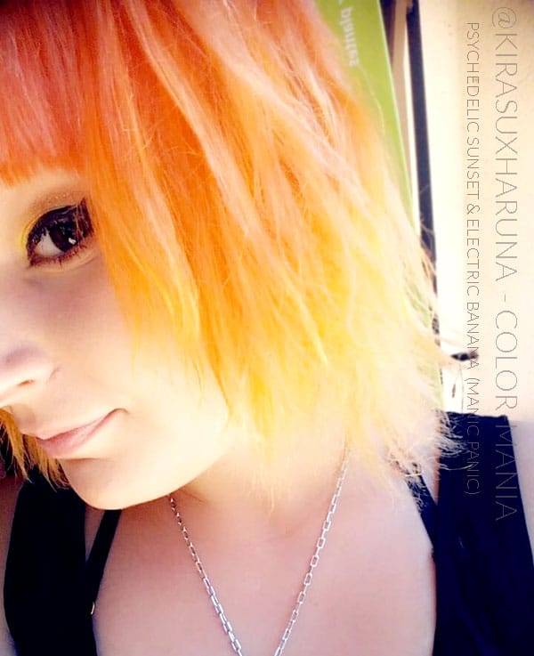 Merci @kirasuxharuna :) Coloration Cheveux Orange Psychedelic Sunset - Manic Panic | Color-Mania