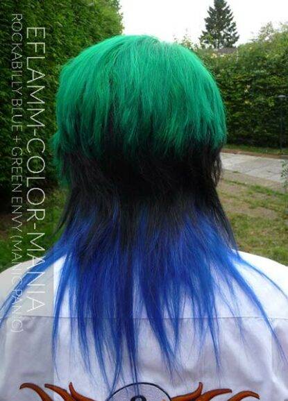 Merci Efflamm ! Coloration Cheveux Bleu Rockabilly Blue et Green Envy - Manic Panic