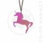 Collier Licorne Transparent Irisé | Color-Mania