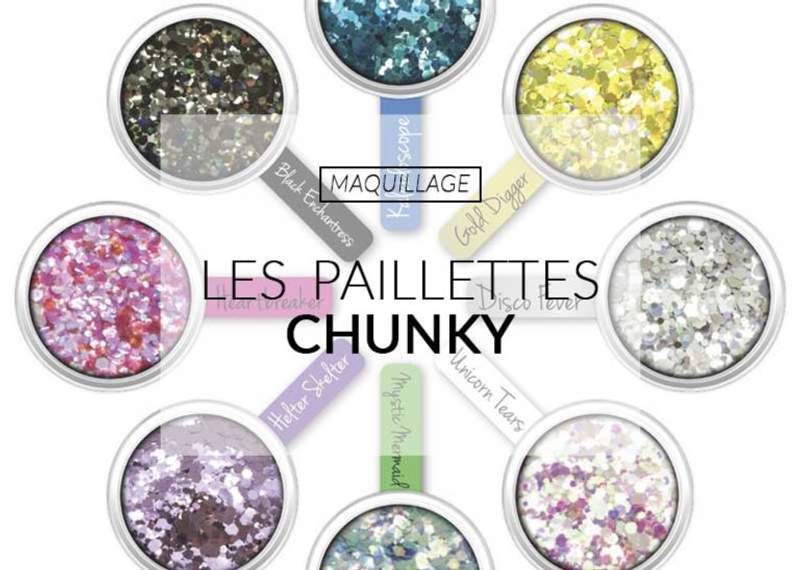 paillettes maquillage color mania