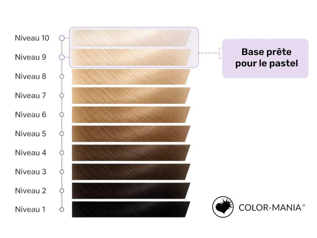 echelle decoloration pour le pastel