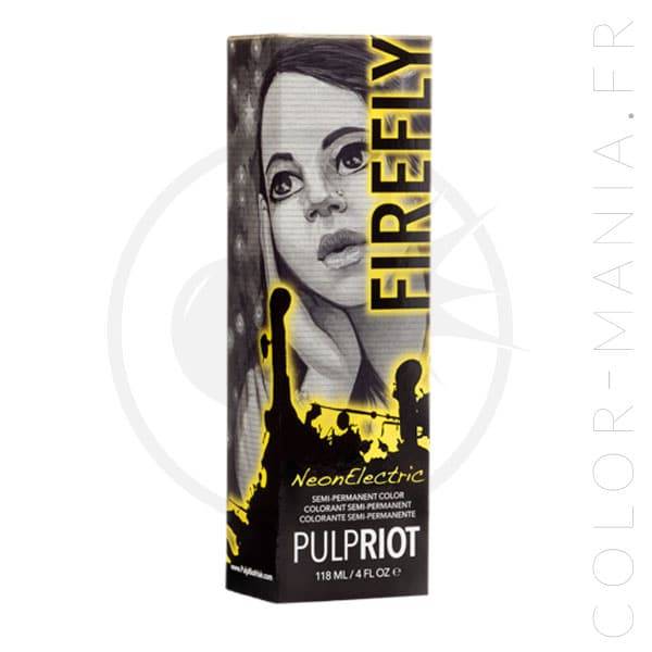 Packaging coloration cheveux Firefly jaune UV Pulp Riot