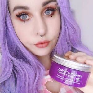 Résultat estimé du soin repigmentant cheveux pastel lavande