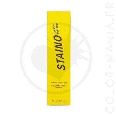 Emballage coloration cheveux jaune vif de la marque Staino Evo