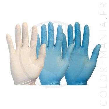 Gants Coloration Nitrile Assortis - Sachet de 2 paires | Color-Mania