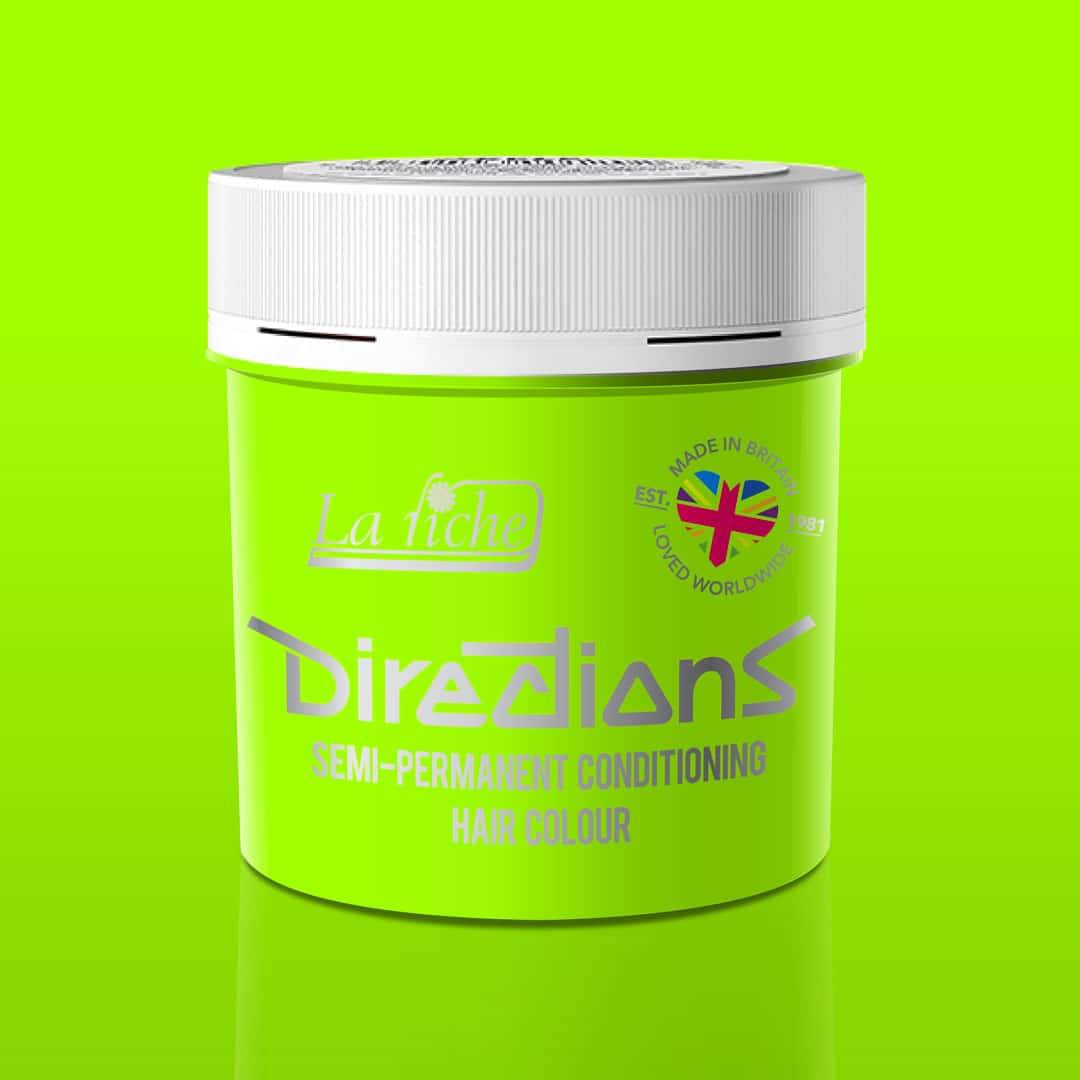 Coloration Cheveux Vert Fluorescent Lime - Directions | Color-Mania