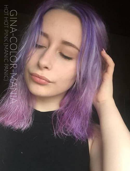 Merci Gina ! Lie Locks + Hot Hot Pink (Manic Panic) sur base rose