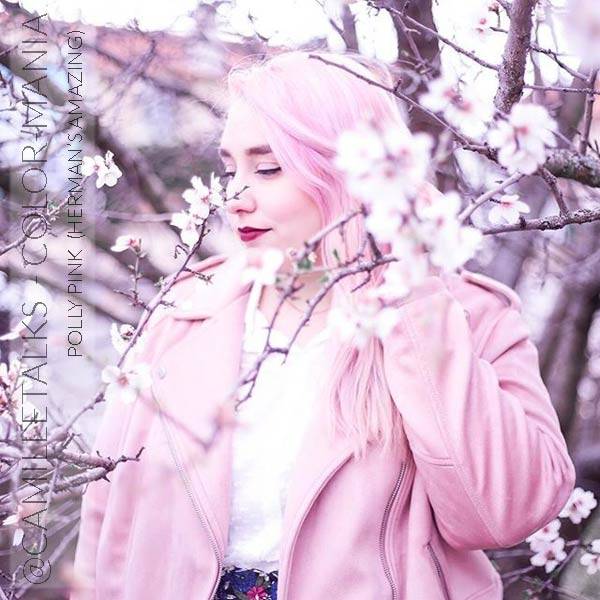 Merci @camilletalks :) Coloration Cheveux Rose Pastel Polly Pink UV - Herman's Amazing | Color-Mania