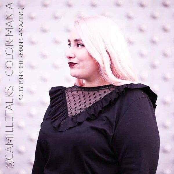 Merci @camilletalks :) Coloration Cheveux Rose Pastel Polly Pink UV - Herman's Amazing | Color-Mania
