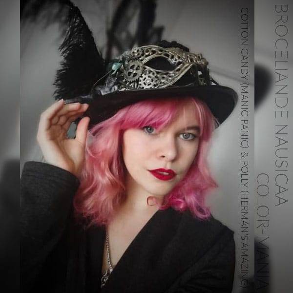 Merci Broceliande Nausicaa :) Coloration Cheveux Rose Cotton Candy Pink UV - Manic Panic | Color-Mania