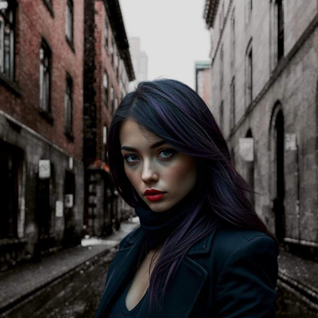 nuances cheveux assorties garde robe hiver noir violet