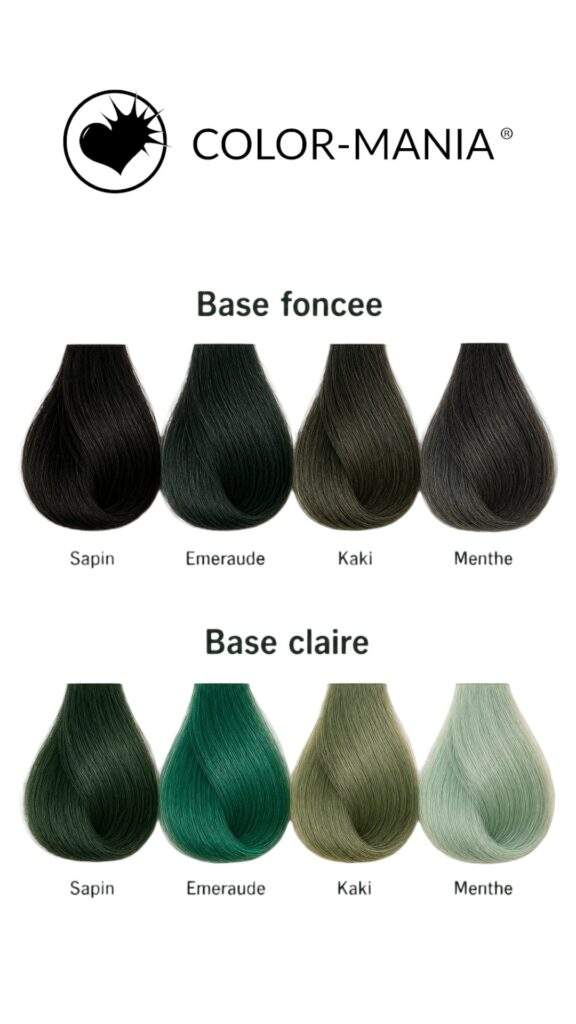 nuancier verts par base